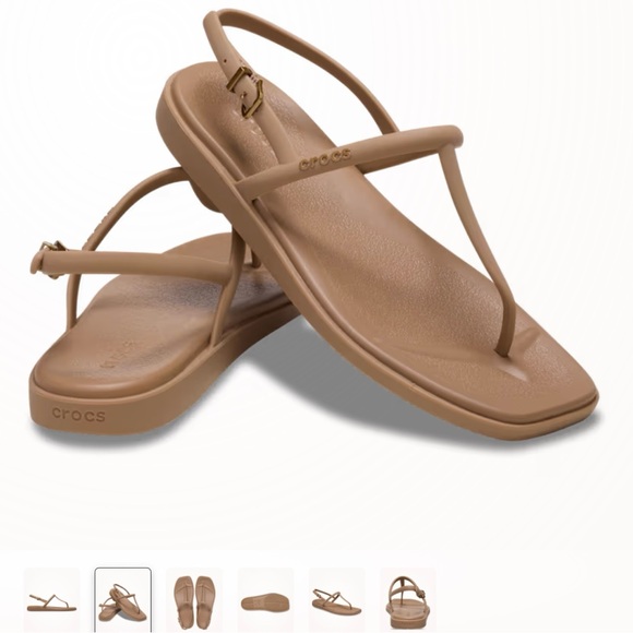 Brown Crocs Miami Thong Flip Size 10 Women's - Picture 1 of 11